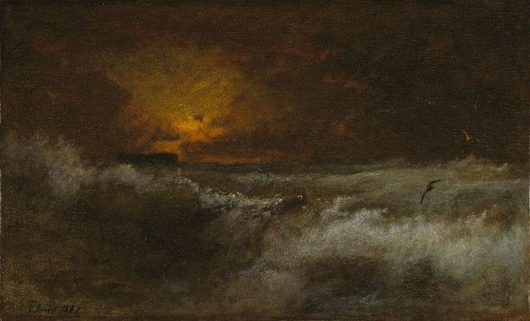 George Inness Sunset over the Sea oil painting image